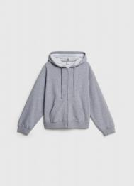 Толстовка на молнии для девочек, Серый OSTIN