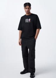 Свободные джинсы-карго, Серый OSTIN