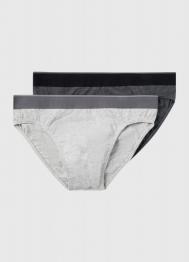 Базовые трусы-брифы, 2 шт., Серый OSTIN