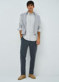 Брюки прямого кроя, Серый OSTIN