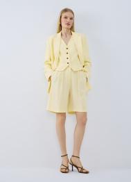 Шорты со складками, Желтый OSTIN