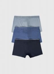 Трусы-транки, 3 шт., Синий OSTIN