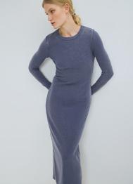 Платье в рубчик с эффектом стирки, Синий OSTIN