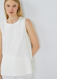 Майка из мягкого пике, Белый OSTIN