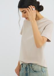 Базовая футболка, Бежевый OSTIN