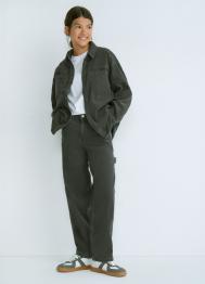 Вельветовые брюки Baggy для девочек, Серый OSTIN