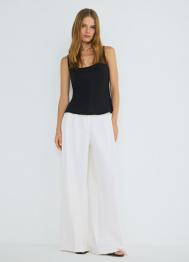 Топ с баской, Черный OSTIN