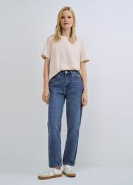 Джинсы Mom с высокой посадкой, Синий OSTIN