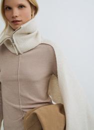 Шарф с воротником на молнии, Бежевый OSTIN