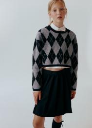 Вязаный джемпер для девочек, Серый OSTIN