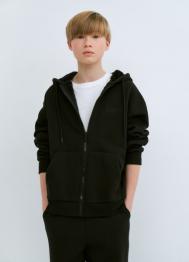 Толстовка на молнии для мальчиков, Черный OSTIN