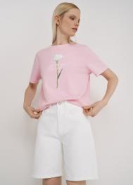 Шорты-бермуды со средней посадкой, Белый OSTIN