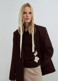 Вязаная косынка на завязках, Бежевый OSTIN