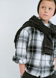 Рубашка из фланели для мальчиков, Черный OSTIN