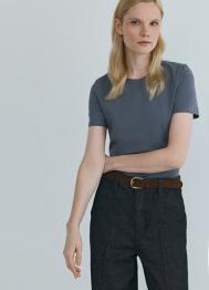 Базовая футболка из хлопка, Серый OSTIN