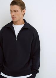 Свитшот с воротником-стойкой на молнии, Синий OSTIN