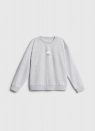 Свитшот с принтом для девочек, Серый OSTIN