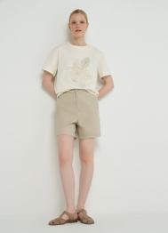 Шорты из хлопка, Бежевый OSTIN
