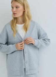 Кардиган с вышивкой, Серый OSTIN