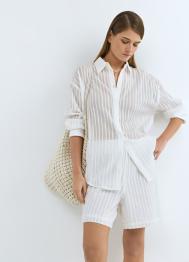 Шорты из 100% хлопка с эластичным поясом, Белый OSTIN