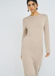 Вязаное платье с пайетками, Бежевый OSTIN