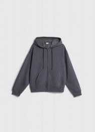 Толстовка на молнии для девочек, Серый OSTIN