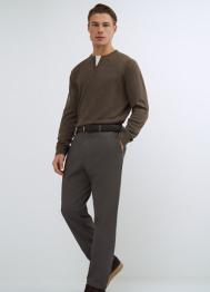 Чиносы с ремнём, Коричневый OSTIN