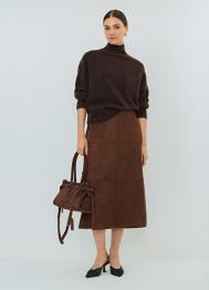 Свитер из мягкой пряжи с шерстью, Коричневый OSTIN