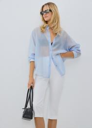 Зауженные брюки капри, Белый OSTIN