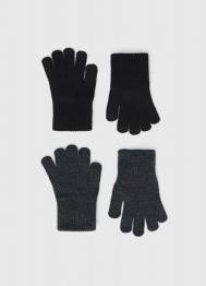 Перчатки для мальчиков, 2 пары, Серый OSTIN