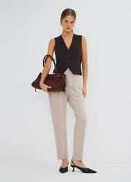 Зауженные книзу брюки, Бежевый OSTIN