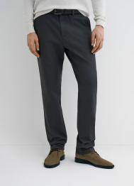 Брюки-чиносы с ремнём, Серый OSTIN