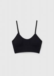 Базовый топ с вкладышами, Черный OSTIN