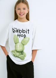 Футболка с принтом для девочек, Белый OSTIN