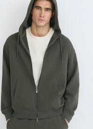 Базовая толстовка на молнии, Зеленый OSTIN