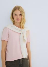 Базовый джемпер с коротким рукавом, Розовый OSTIN