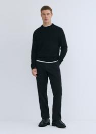 Базовые брюки-чиносы Regular, Черный OSTIN