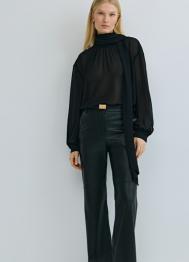 Брюки из искусственной кожи, Черный OSTIN