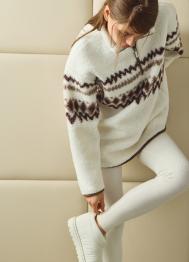 Легинсы в рубчик, Белый OSTIN