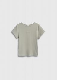 Футболка в рубчик для девочек, Зеленый OSTIN