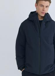 Утеплённая куртка с капюшоном, Синий OSTIN