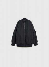 Бомбер оверсайз для девочек, Черный OSTIN