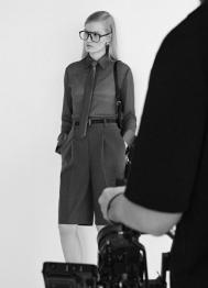 Блузка из жатого шифона с галстуком, Серый OSTIN