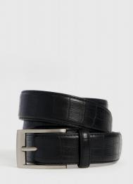 Ремень c фактурой под крокодила, Черный OSTIN