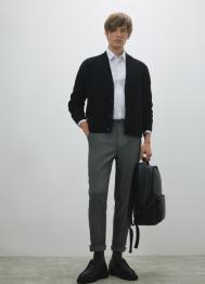 Брюки с эластичным поясом, Серый OSTIN