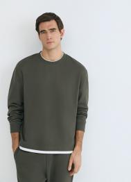 Свитшот с имитацией футболки, Зеленый OSTIN