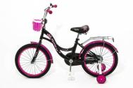 Детский велосипед  GIRL 14", черный/малиновый Zigzag