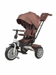 Велосипед трехколесный с ручкой управления , коричневый Bentley