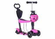 Самокат-беговел MG023D (светящиеся колёса) Black Aqua