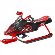 Снегокат Ника-SND5 (синий) NEW рама белая, велоруль Игрушка